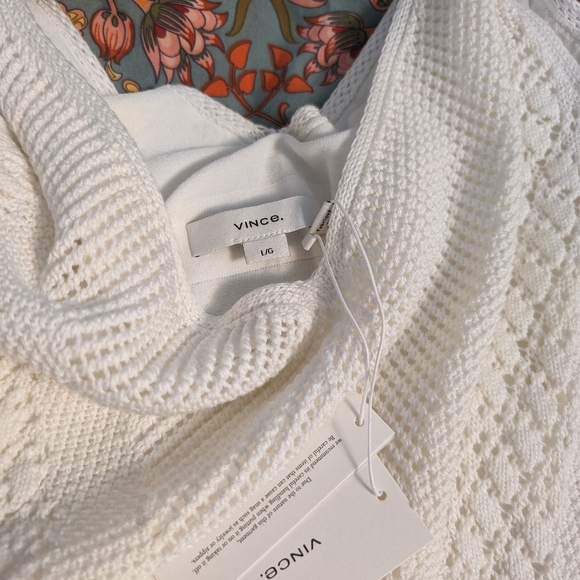 Vince Sleeveless Sweater Macrame Midi Dress - Picture 5 of 16